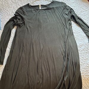 Long Sleeve Olive Green Dress